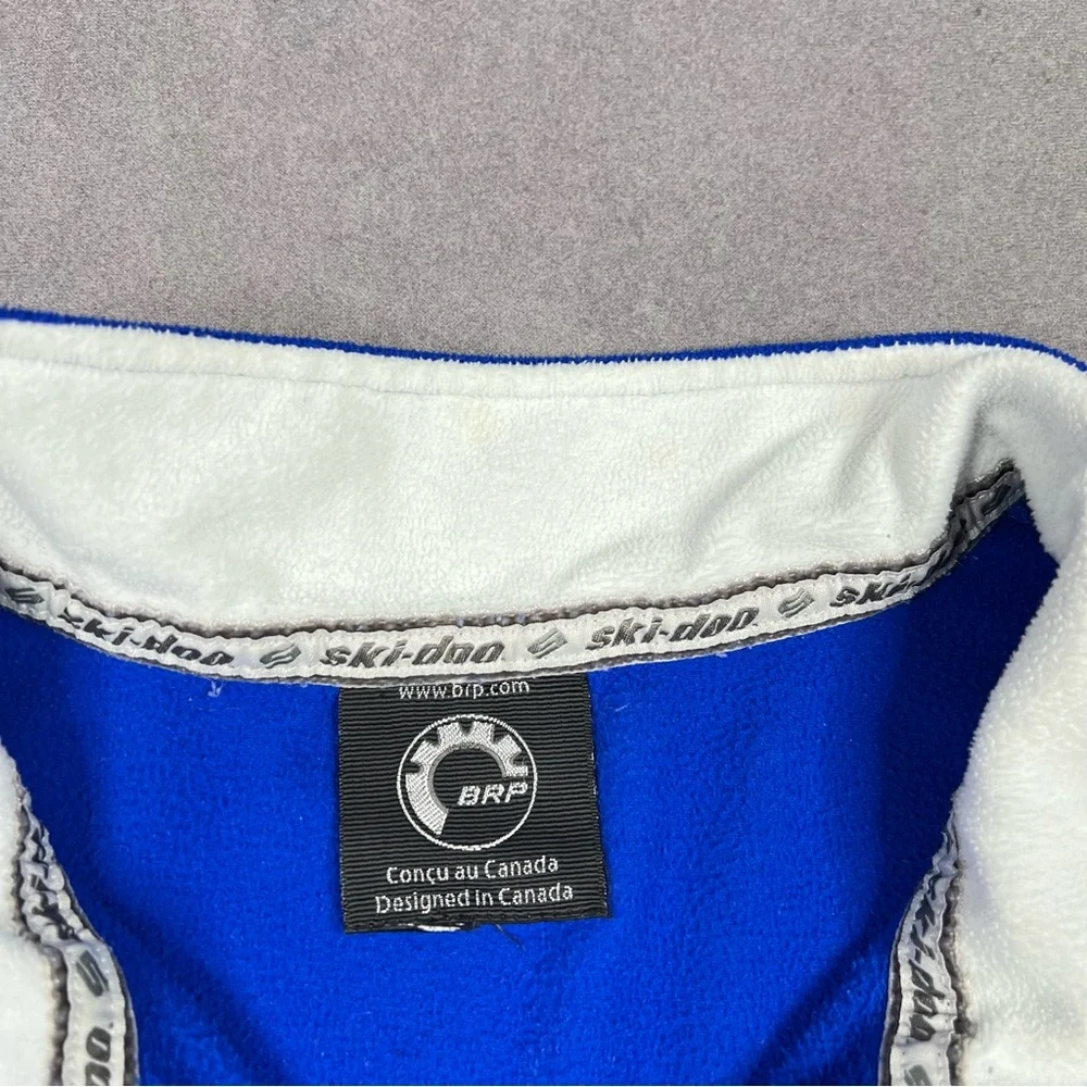 Ski Doo Blue and White Quarter-Zip Pullover - Picture 4 of 5